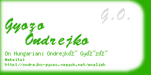 gyozo ondrejko business card